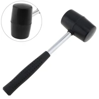 black rubber multifunctional hammer tile hammer with round head and non slip handle diy hand tool for home diy application