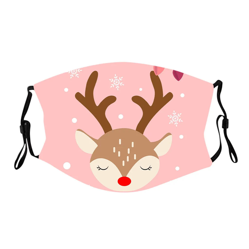 1 шт. Рождественская детская маска многоразовая моющаяся хлопковая Вечерние