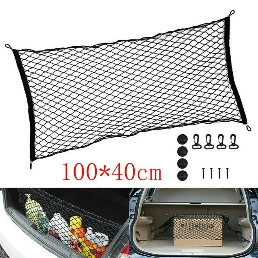 

Pickup Car Rear Storage Bag Stretchable 1pc Black Cargo Net Elastic Large