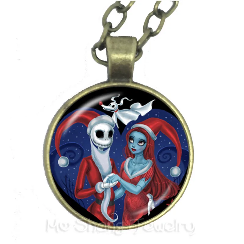 Кошмар перед Рождеством Джек Скеллингтон и Салли 25 мм стеклянный кабошон