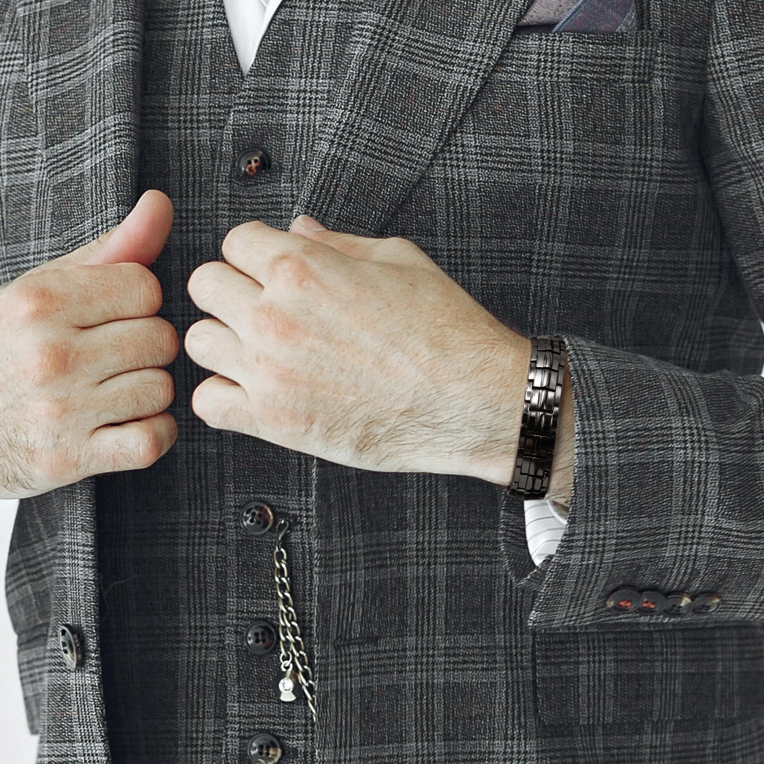 Браслеты WelMag с лечебной энергией медные браслеты для мужчин ретро черным