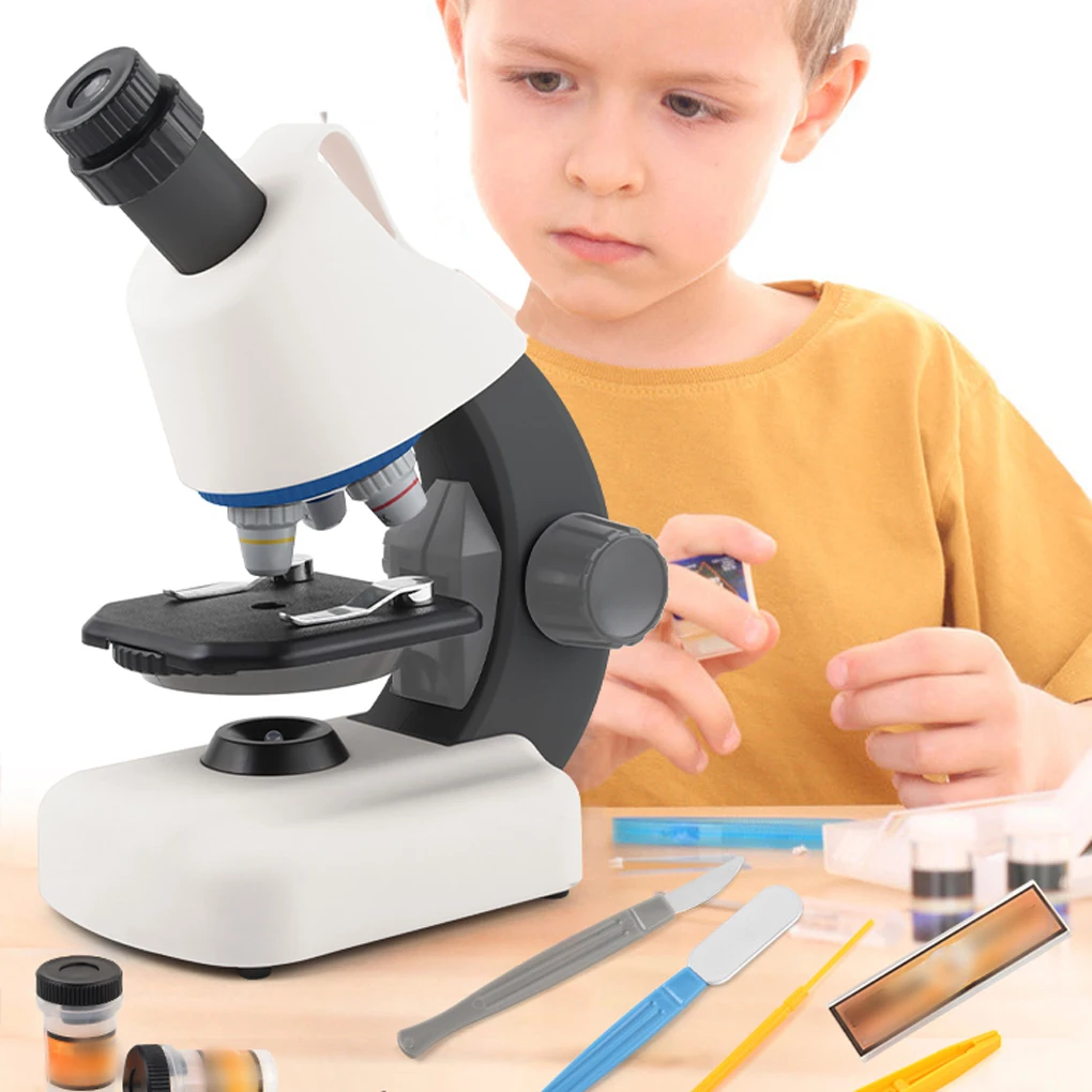

Microscope Beginner Adjustable 100X 1200X Magnification LED Microscopes Kids Students Home School Laboratory Observation