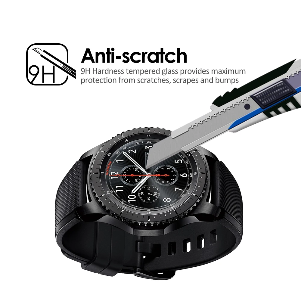 4 шт. защита экрана из закаленного стекла для Samsung Gear S3 Smartwatch Защитная