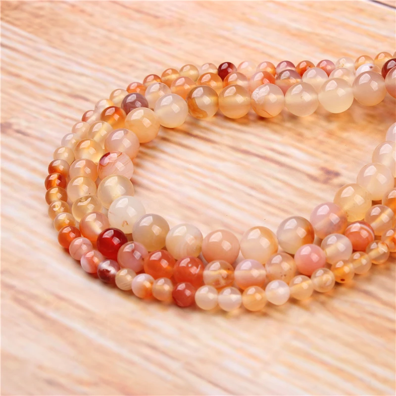 

4/6/8/10/12mm Candy Agate Natural Stone Beads Loose Stone Round Beads For DIY Jewelry Bracelet Necklace Make