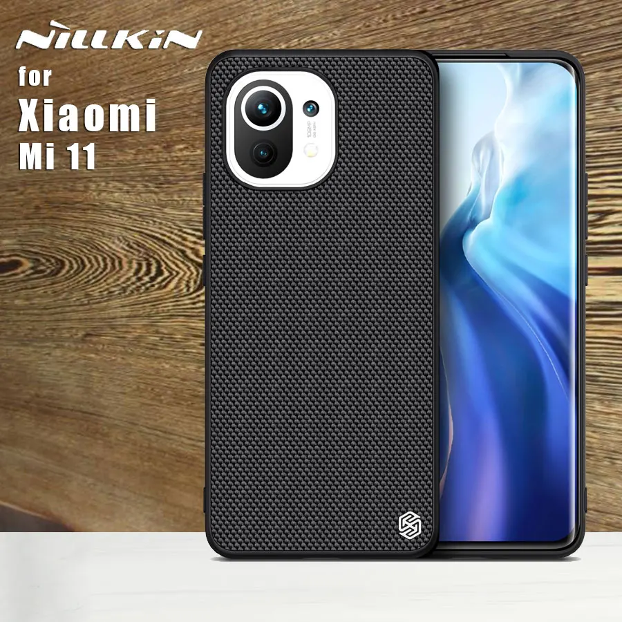 

Текстурированный чехол Nillkin для Xiaomi Mi 11, задняя крышка, защитный нейлоновый чехол Nilkin из ТПУ и поликарбоната 360, чехлы для Xiaomi Mi 11