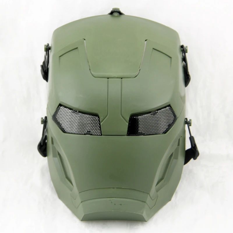 Маска на все лицо Железный человек Военная Тактическая уличная маска из