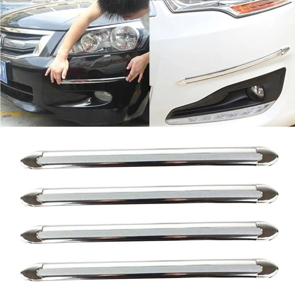 

4Pcs Universal Flexible Anti-collision Car Bumper Strip Crash Anti-rub Protector Car-Styling Mouldings Car Sticker