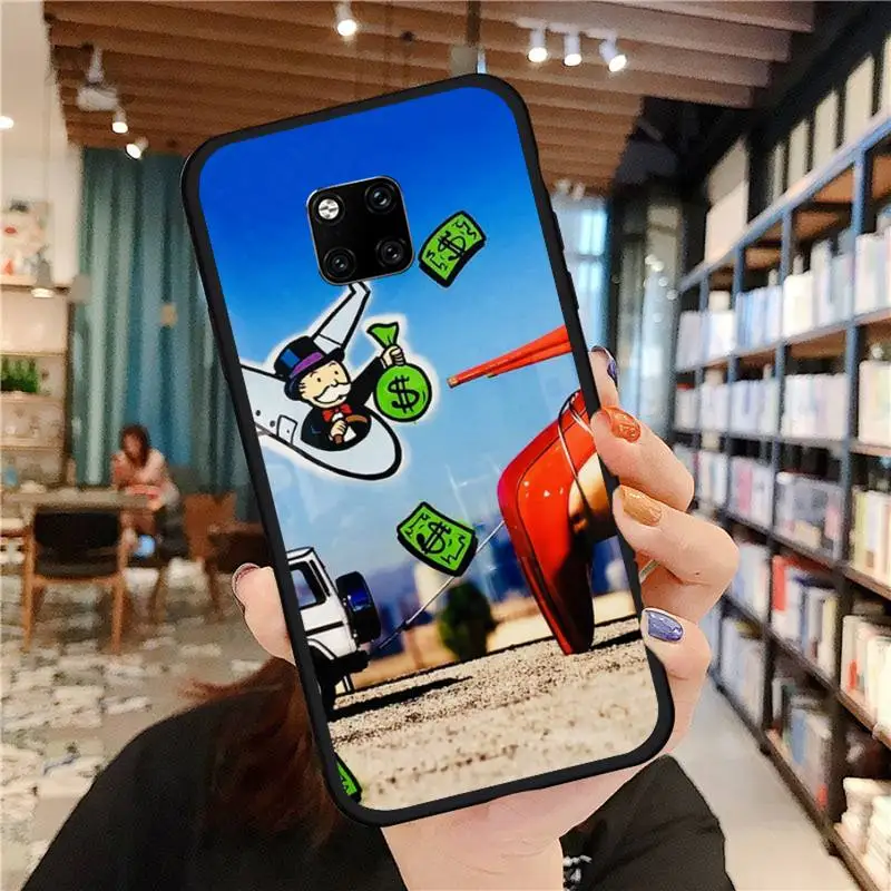 

Cartoon Dollar Monopoly Phone Case For Huawei Mate 9 10 20 Pro lite 20x nova 3e P10 plus P20 Pro Honor10 lite