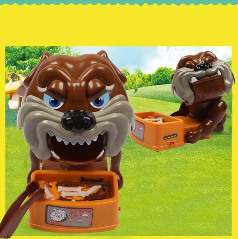 Забавная игра Tricky Toys креативная остерегающаяся порочная собака кусает руку для