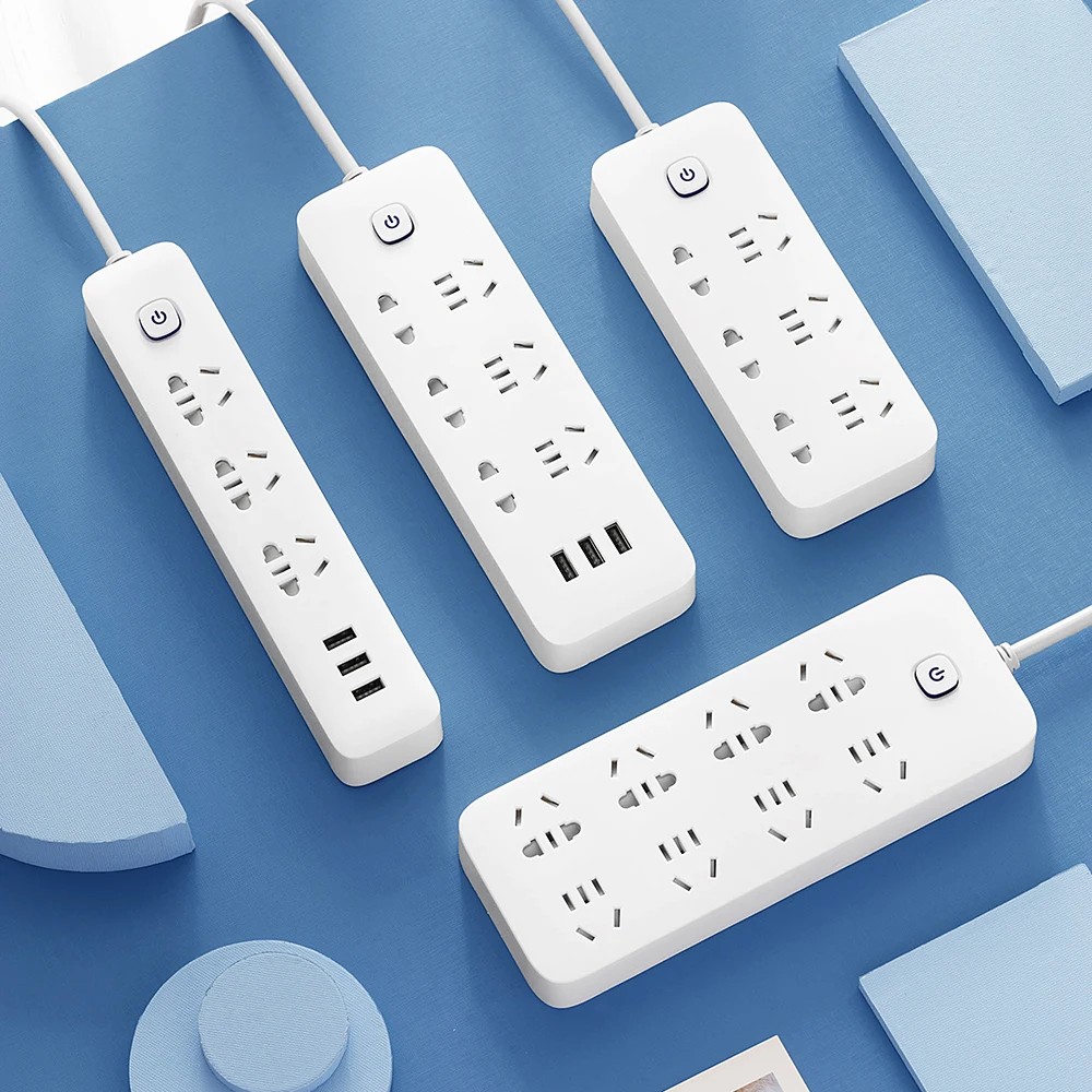 

Smart Socket with switch Power Strip Fast Charging 3 USB Extension Socket Light Switch Usb wall socket sockets and switches home