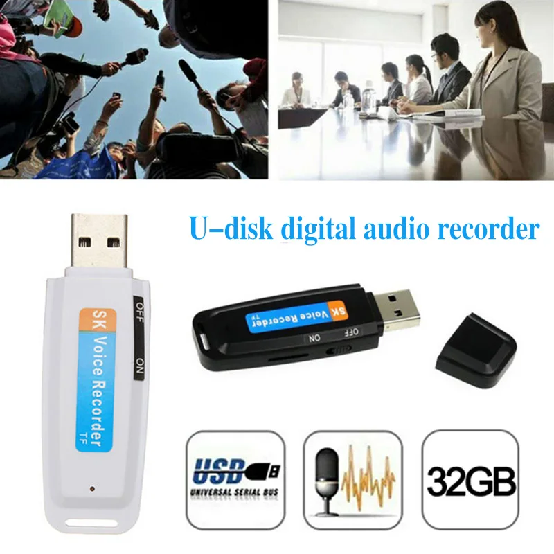 Portable Recorder Pen Audio Voice Dual Arc Microphone Digital Dictaphone Mini Clip On Magnetic | Электроника