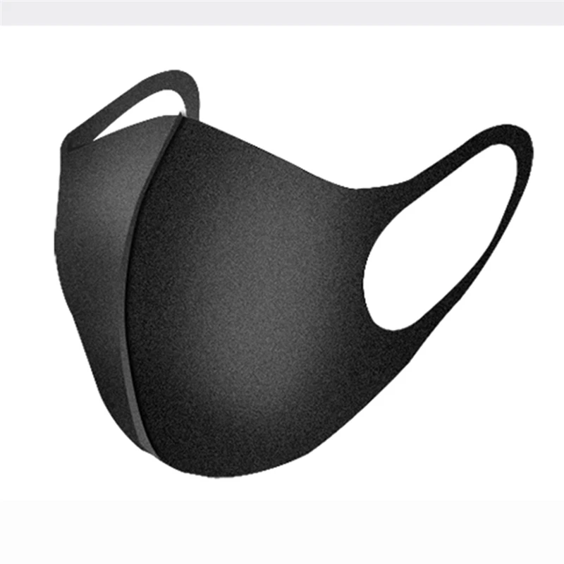 Модная мягкая черная маска моющаяся многоразовая Пылезащитная для женщин мужчин