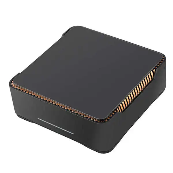 Black Мини-ПК с четырехъядерным процессором Intel J3455 микро-компьютер Daul HDMI до 2,3 ГГц Windows 10 4G DDR EMMC мини-ПК - Цвет: Black