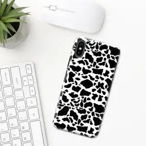 

Cow iPhone case 12 11 Pro Max X XR XS 8 Plus 7 6 6s se phone hard plastic clear silicone coverart gift animals milk moo farm