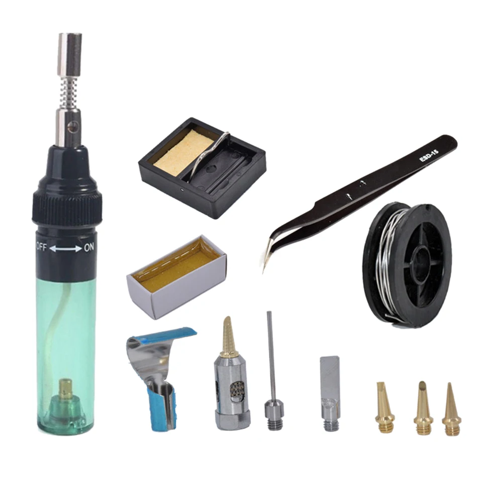 

MT-100 Electronics Butane Gas Soldering Iron Pen Shaped Cordless DIY Welding Solder Tool Portable Outdoor Soldering Blow Torch