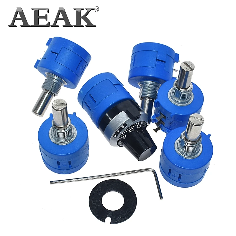 Aeak 3590S Потенциометр переменный резистор 500 1 K, 2K 5K 10K 20K 50K 100K ohm Multiturn потенциометр 3590 102 202 502 103