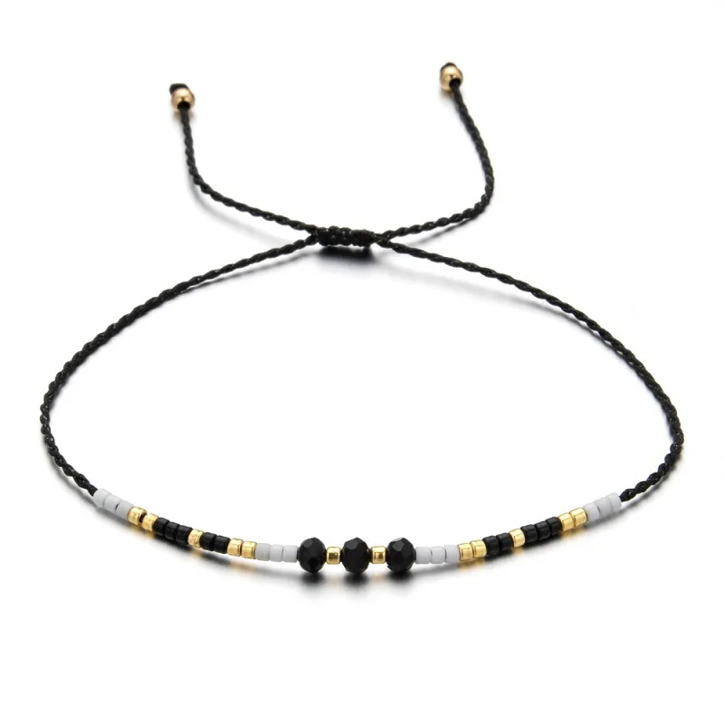 

Ant Angel Japanese 2021 Fashion Trends Colorful Beads String Hand-woven Bracelet Twist Braid Braided Bracelet for Women