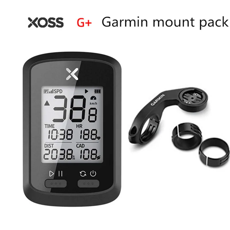 with Garmin Mount Xoss велосипедный компьютер G+ беспроводной Gps Спидометр Водонепроницаемый дорожный велосипед Mtb велосипедный Bluetooth Ant+ с каденцией велосипедные компьютеры - Цвет: with Garmin Mount