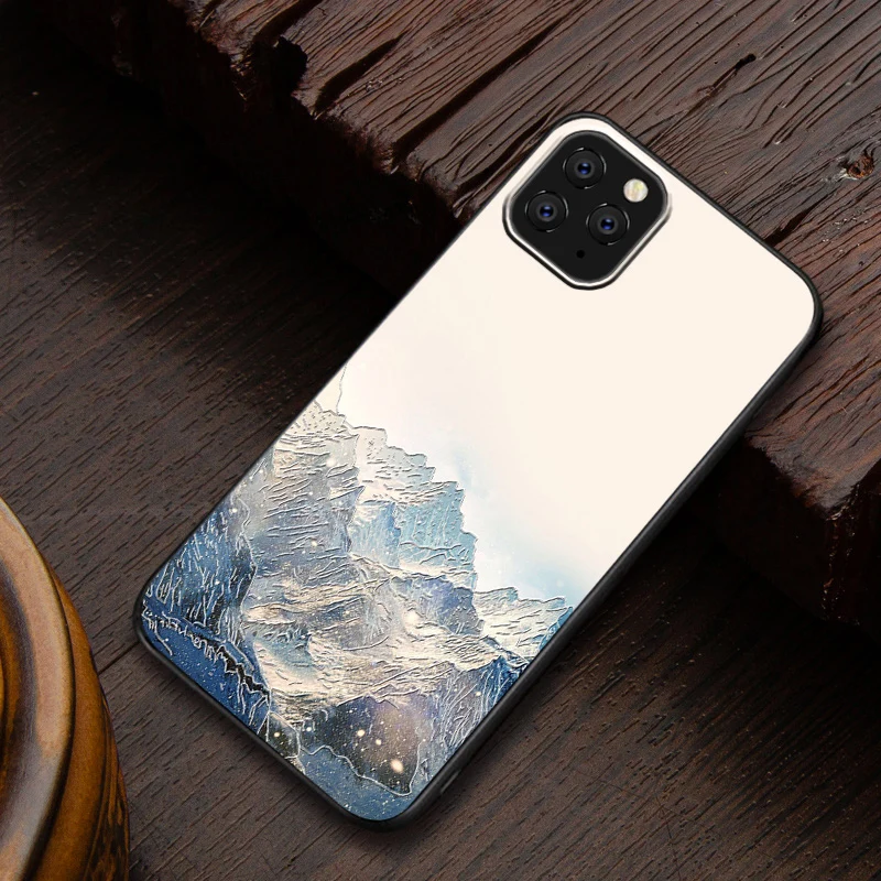 Рельефный Винтажный чехол в японском и восточном стиле для IPHONE 11 PRO MAX с