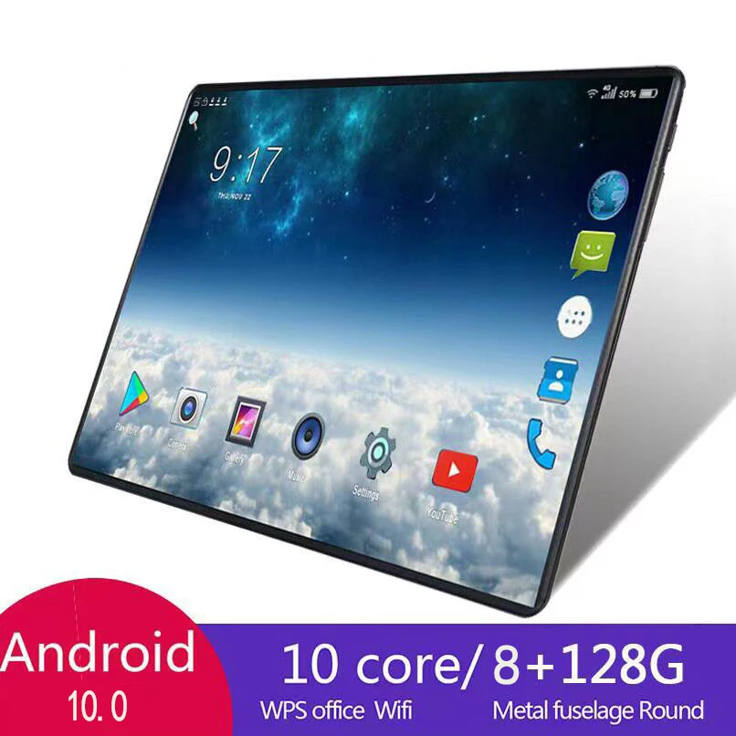 Разблокированный 10-дюймовый планшет 3G 4G с 8 Гб RAM 128 ГБ ROM Smart 1280*800 IPS сенсорный экран