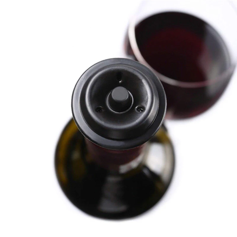 

Wine Stopper With Vacuum Wine Pump Wine Preserver Aerator Rubber Black Stoppers Sealing Preserver Drinks Bottle Silicone Caps