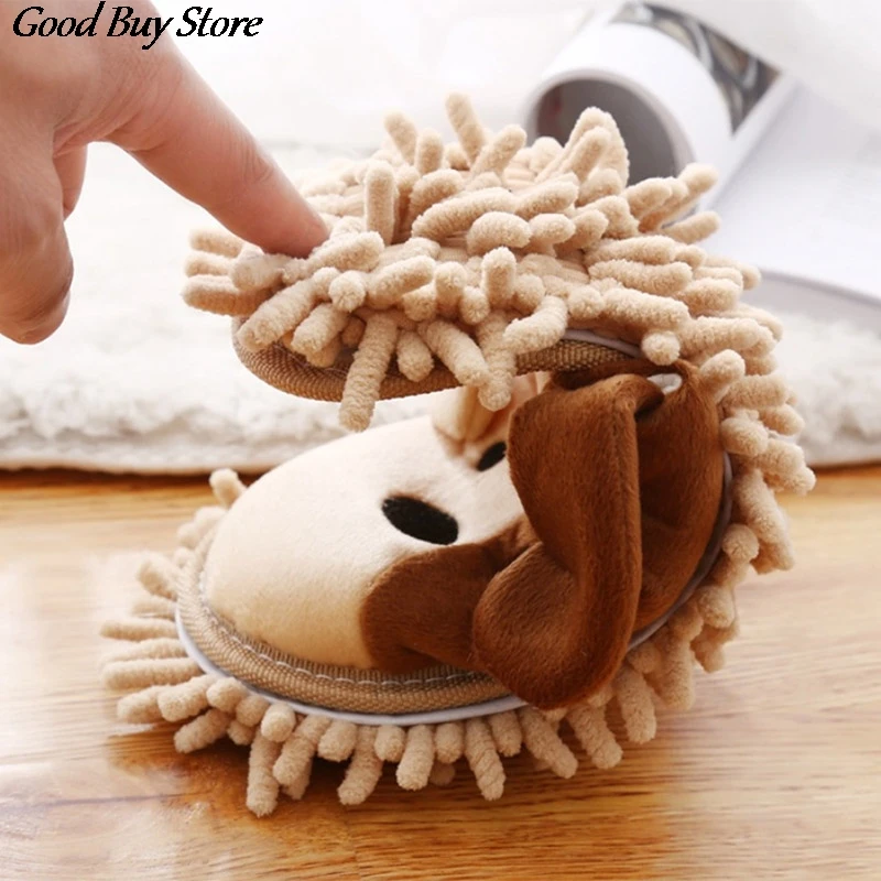 1 пара Милые домашние тапочки с собачкой Унисекс Тапочки пылеотталкивающей