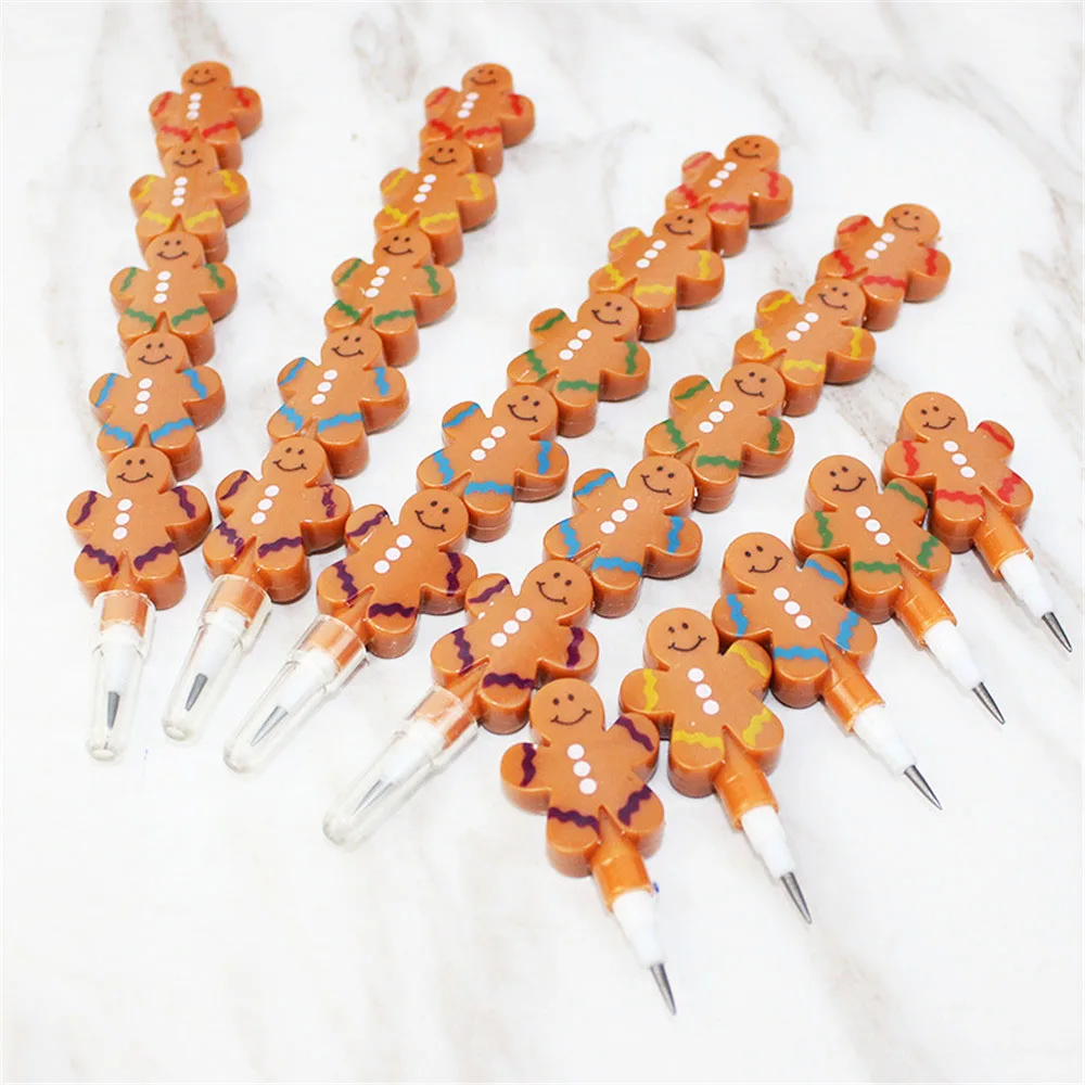2pcs Non-sharpening Snowman Pencils Pen Cap Students Writing Pens School Stationery Pencil for Kids Christmas Office Supplies | Канцтовары