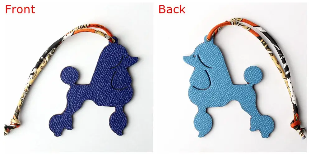 DOG BLUE Известный бренд на заказ ручной работы из натуральной кожи брелок в виде морского конька брелок для ключей женская сумка Подвески и кулоны, аксессуары - Цвет: DOG BLUE