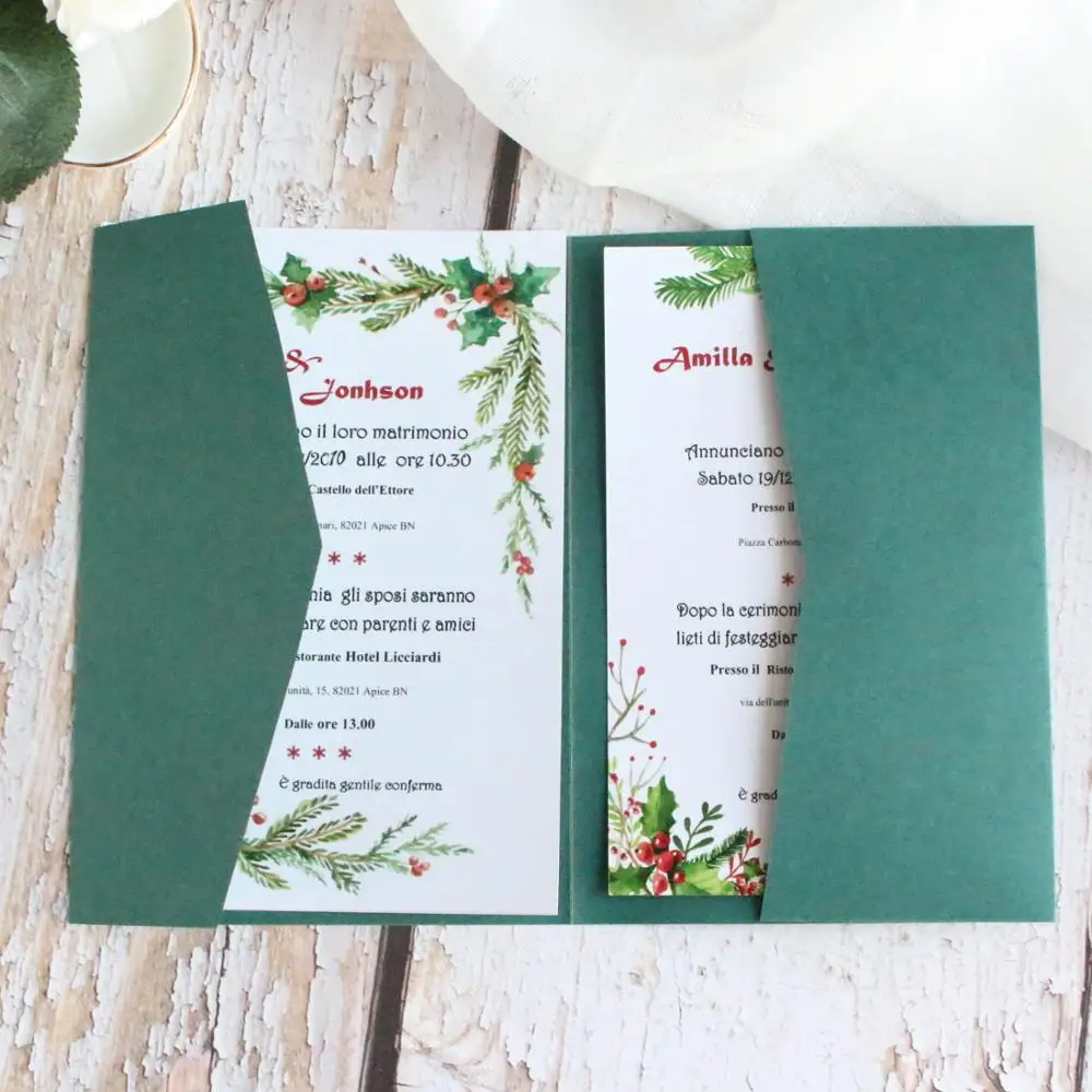 Пустые конверты для открыток приглашения темно-синий Карманный трехслойный