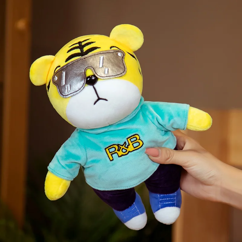 

29cm Simulation Hoodie Tiger Creative Cute Stuffed Plush Soft Toys Animals Birthday Valentine Gifts for Children Girlfriend Kids
