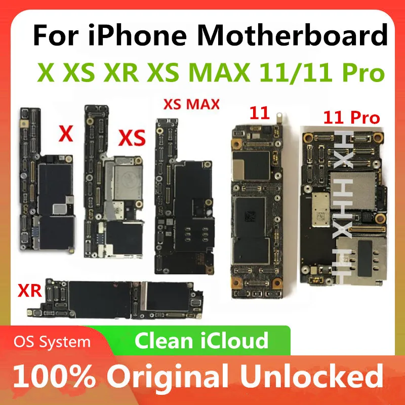 Бесплатный iCloud для iPhone X XS XR Max 11 материнская плата 100% оригинальная