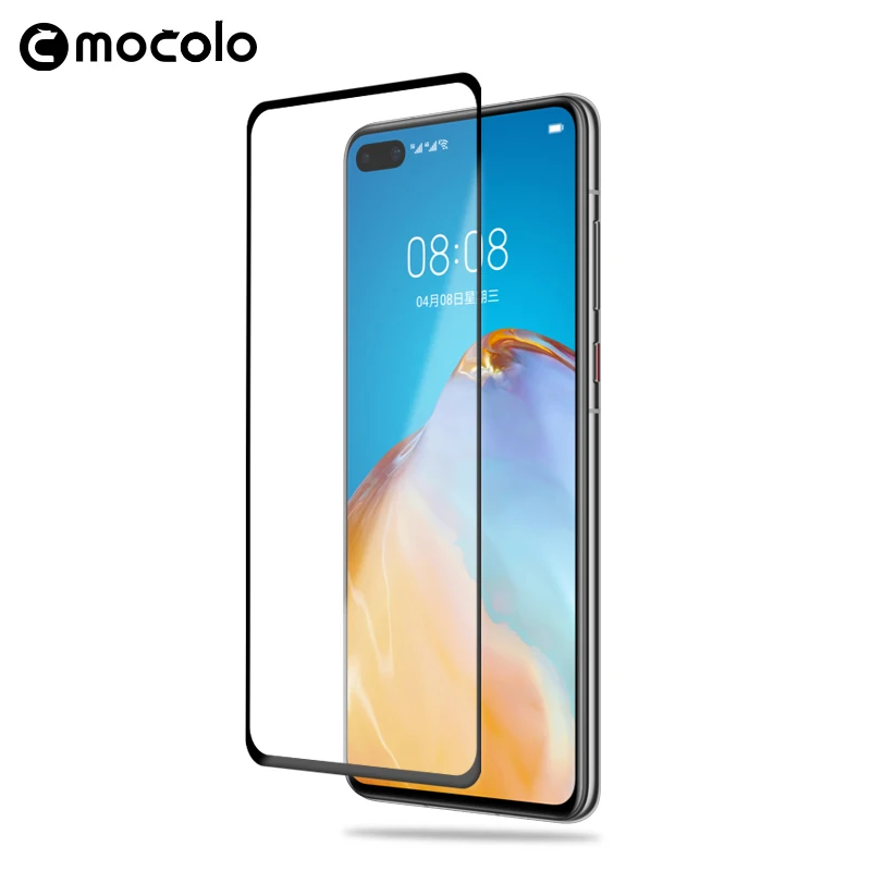 

for Huawei P40 Screen Protector Mocolo Full Glued 9H P40 Lite E Tempered Glass Film for Huawei P40 Lite Screen Protector
