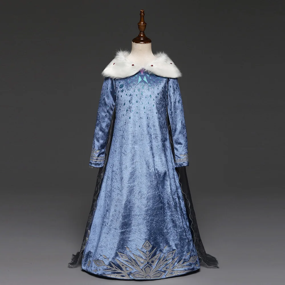 Платье с длинным рукавом для девочек 1-10 платье принцессы из мультфильма косплея