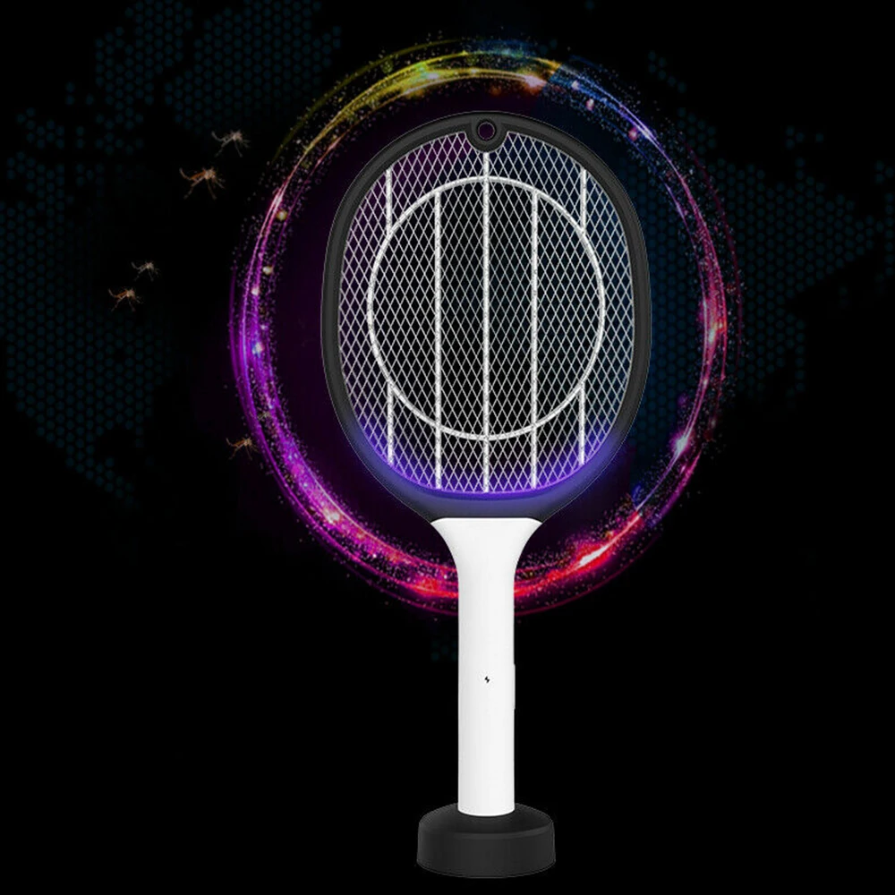 

2 IN 1 Rechargeable Electric Insect Killer Bug Bat Fly Mosquito Zapper Swatter Sleeping Well Artifact Tool