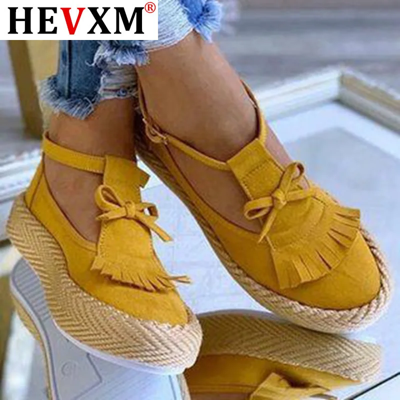 

Women Flat shoes Summer Vulcanized shoes Solid Color Thick Bottom Women's Sandals Fashion Tassel Casual Style Women's Shoes