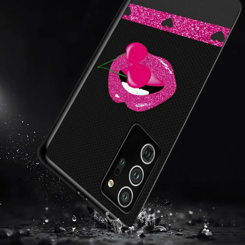 

Leopard Red Lips For Samsung Galaxy S20Ultra S20 Plus S10 Lite A01 A11 A21 A21S A31 A41 A42 A51 A71 A81 UW Phone Case