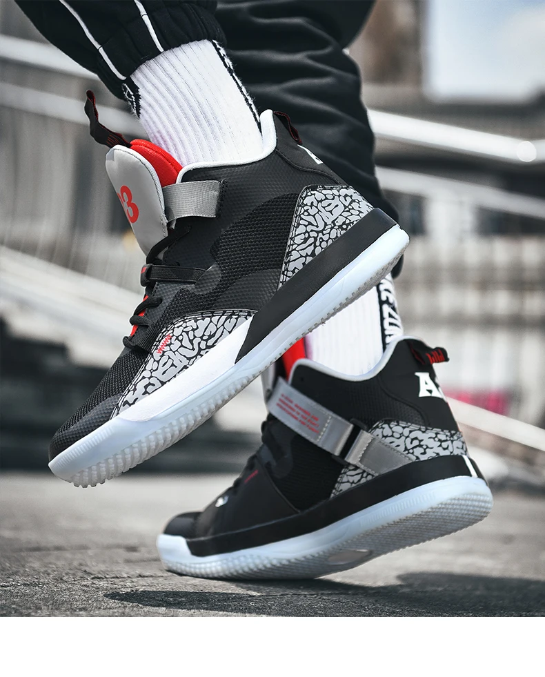Basketball Shoes Men Women High-top Sports Air Cushion Hombre Athletic Mens Shoes Comfortable Breathable Retro Sneakers