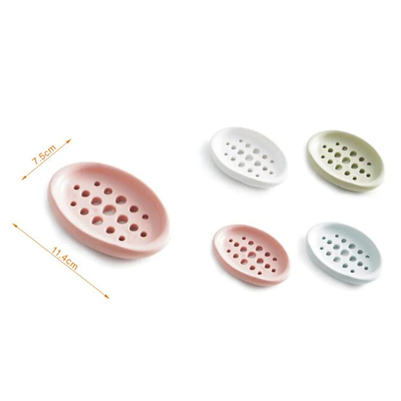 

1Pcs Soft Silicone Non-slip Soap Holder Soap Box Bathroom Soap Dishes Drain Rack Multifunctional