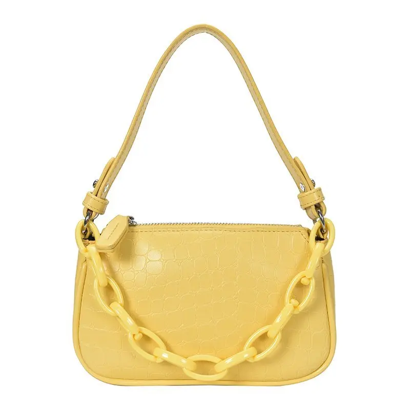 

Cute Solid Color Small PU Leather Shoulder Bags For Women 2021 winter Simple Handbags and Purses Female Travel Totes