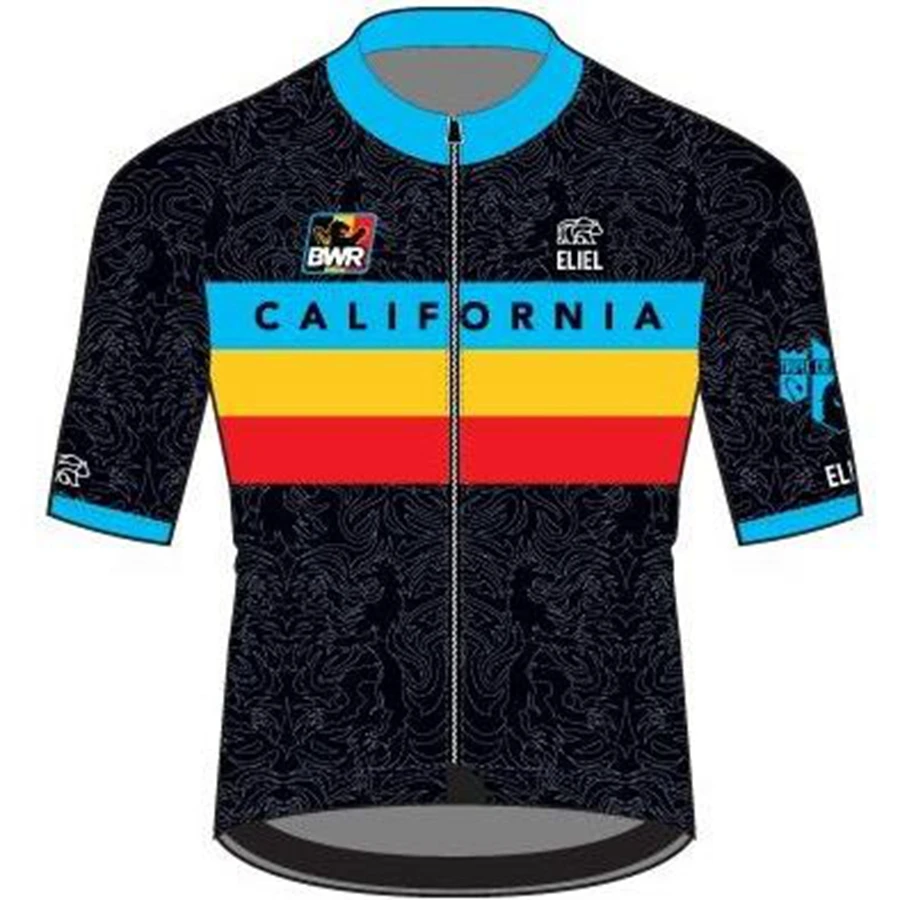 

Профессиональная велосипедная Джерси ELIEL California с изображением черной пятницы, Мужская велосипедная майка, Джерси для дорожного велосипеда,...