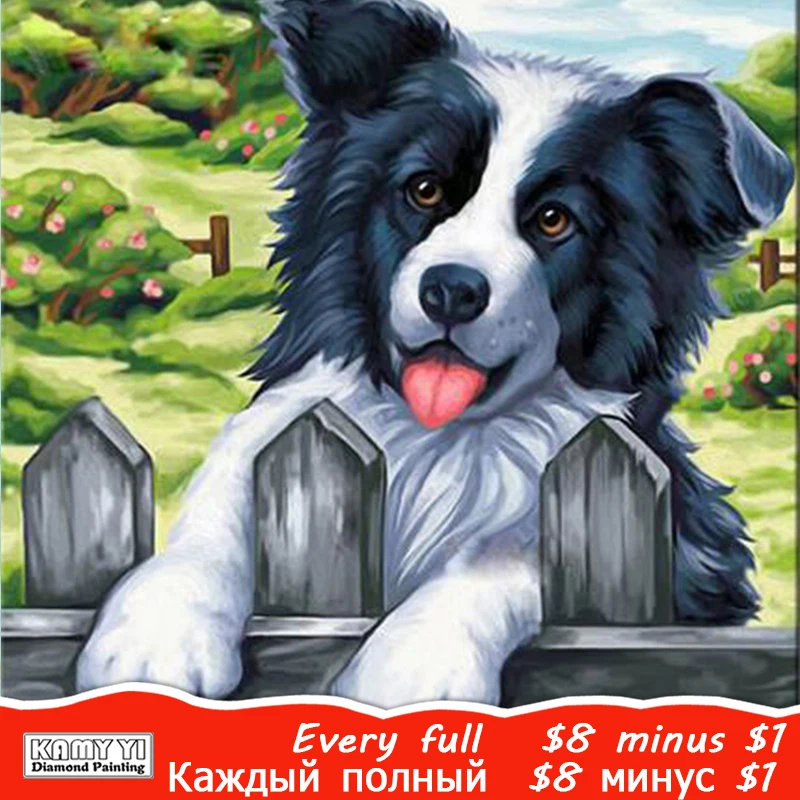Алмазная вышивка картина Happy Shepherd Puppy фотообои 5D Сделай Сам Вышивка крестом