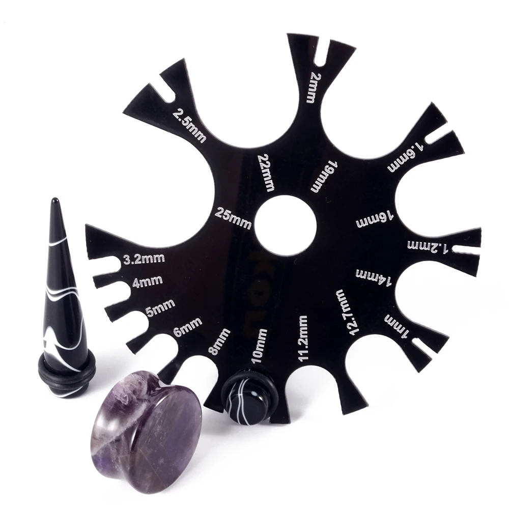 Линейка акриловая круглая толщиной проволоки 1 шт. игла для пирсинга ювелирных