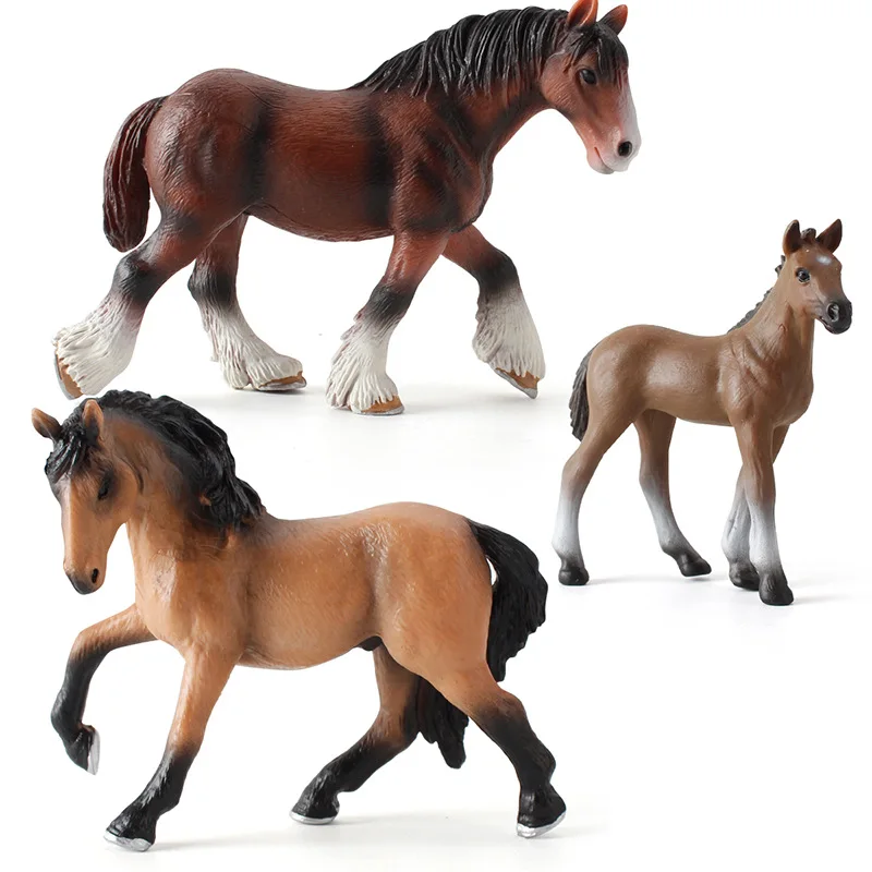 

New Simulation Animal Model Horse Model Clydesdale Horse Series Home Decoration Gift for Children Friend
