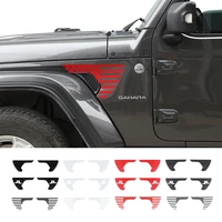 shineka car exterior sticker pvc leaf fender sticker cover for jeep wrangler jl jt gladiator 2018 2020