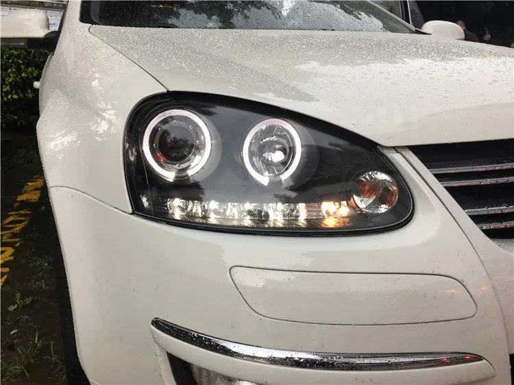AKD автомобильный Стайлинг для VW Jetta фары 2006-2010 Jetta Mk5 светодиодный налобный фонарь светодиодный DRL Биксеноновые линзы Высокий Низкий луч парковка