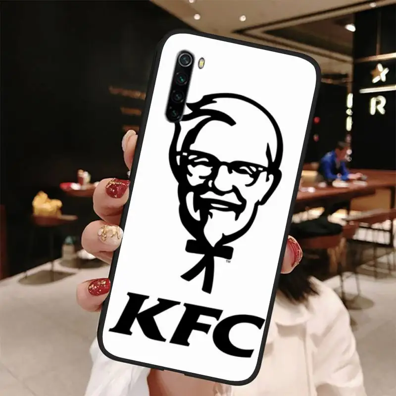 KFC чехол с рисунком курицы и гамбургера для xiaomi note max mi 3 7 8 9se Redmi 7a 8t 9 10 pro lite |