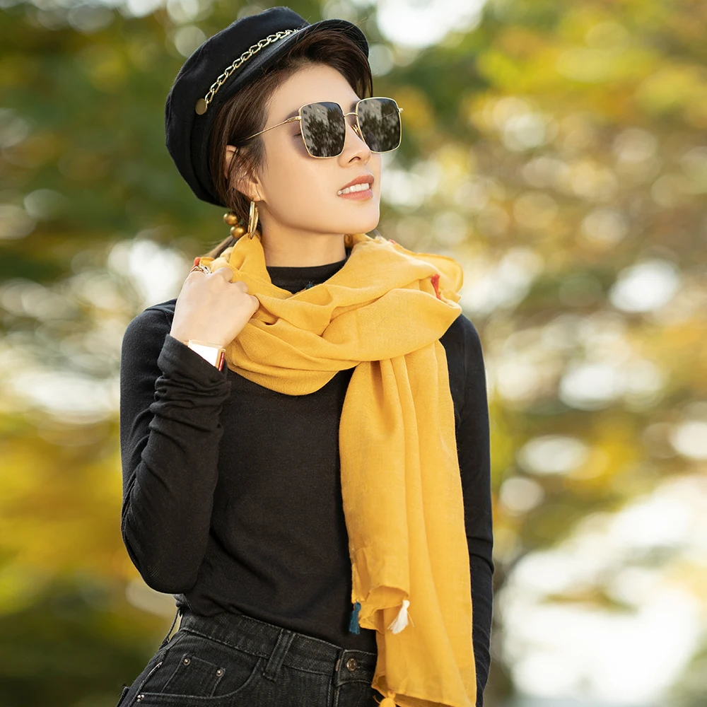 Модный женский шелковый шарф хиджаб шали шифон мягкая женская накидка пляжный