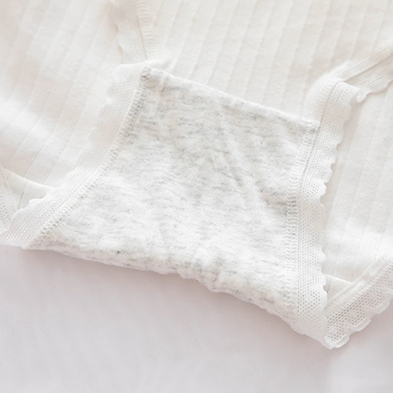 Трусики женские хлопковые в клетку модные пикантные кружевные трусики горошек