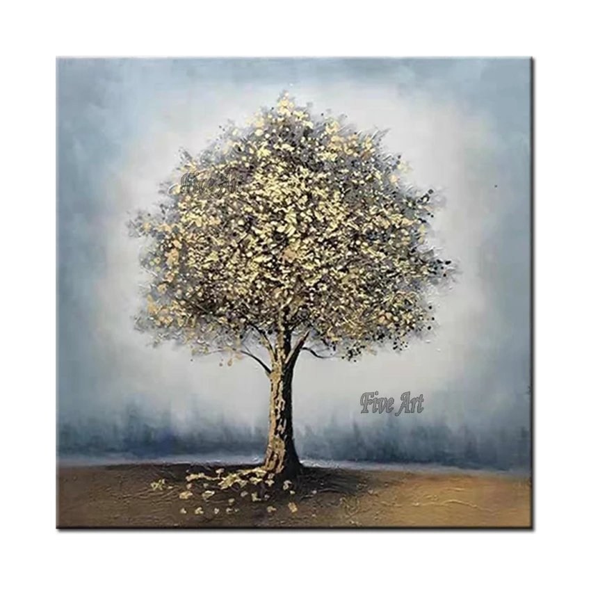 

Современная Художественная живопись, поставка ручной росписи, тяжелая текстура, акриловое дерево, искусство на открытом воздухе, пейзаж, хо...