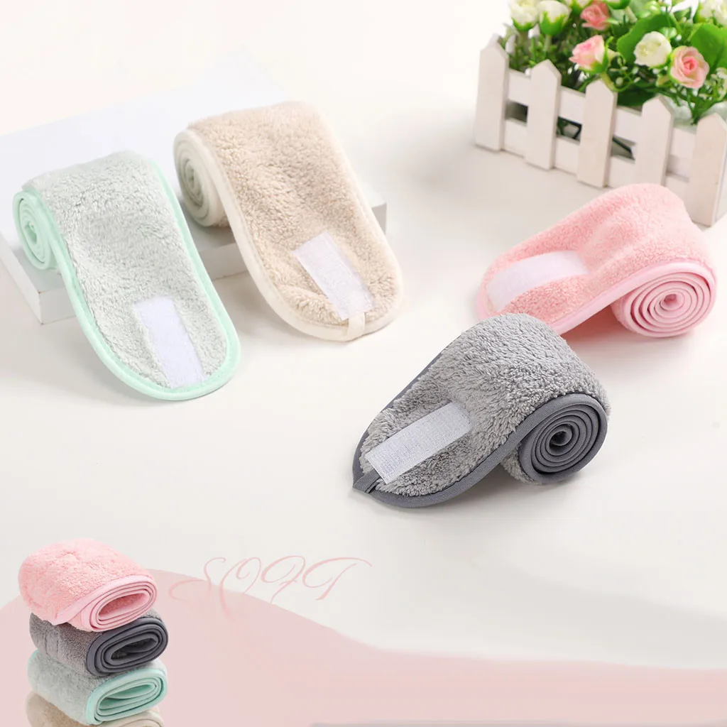 Новый розовый спа ванна душ макияж оголовье Косметика мыть лицо Спорт для женщин